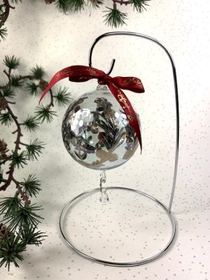 1 Arm Ornament Stand (Medium - 8") ~  Silver
