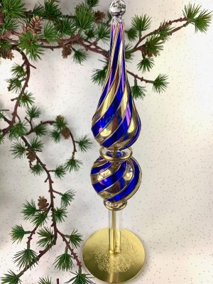 Tree Topper Candy Stripe (L- 35cm) ~ Blue