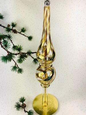 Tree Topper Candy Stripe (L- 35cm) ~ Gold