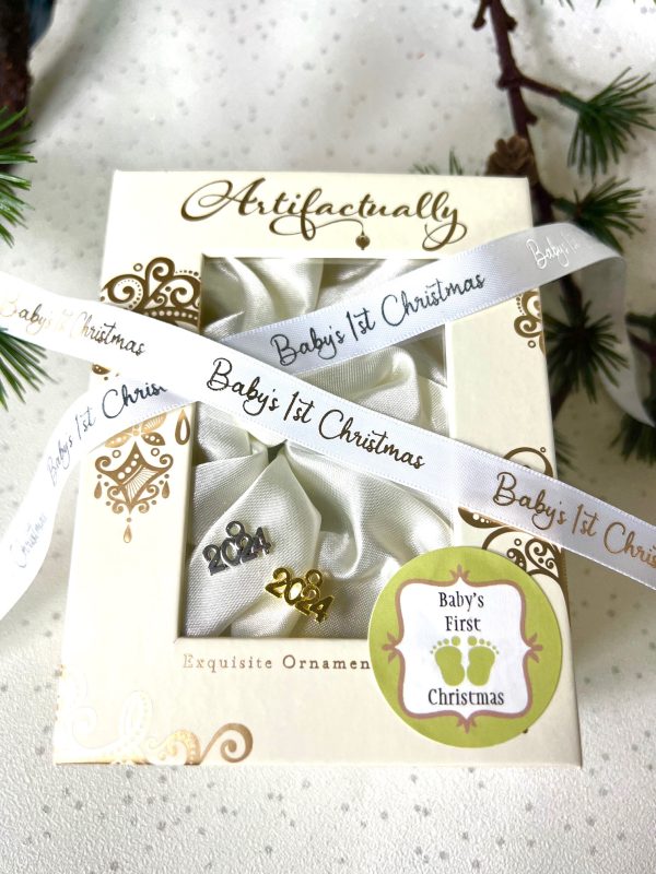 Baby's First Christmas 2024 Starburst  ~  Silver - Image 2