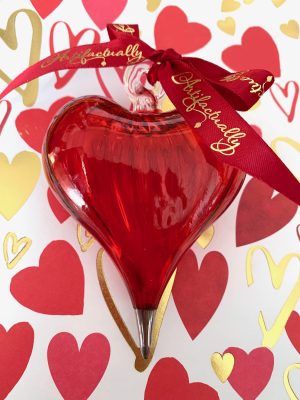 Valentine's Heart ~ Red/Silver