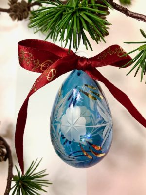 Floral Egg Ornament (XS,S,M) ~ Blue
