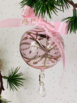 Baby's 2024 Crystal Ornament (M) ~ Pink