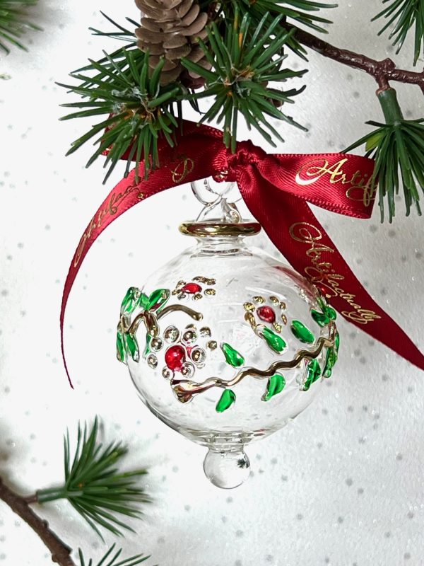 Holly Ornament (S) ~ Red/Green