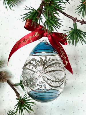 Victorian Swag Egg (M) ~ Blue/Silver