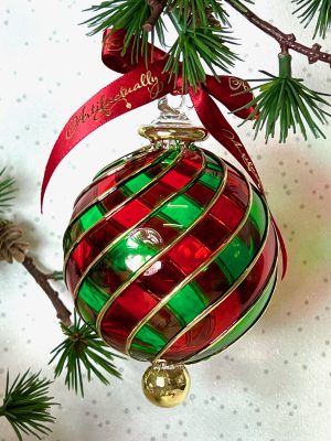 Christmas Stripes Bauble (XS, S, M, L) ~ Red/Green
