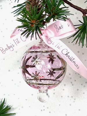 Baby’s 2024 Constellation Ornament (S) ~ Pink/Silver