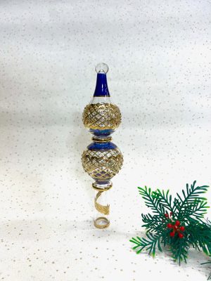 Tree Topper Wide Lattice Dot (M 20cm) ~ Blue
