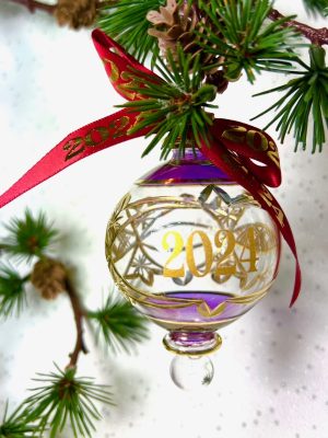 2024 ‘YEAR’ Bauble (M) ~ Purple