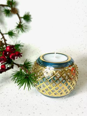 Lattice Dot Tealight (L) ~ Blue