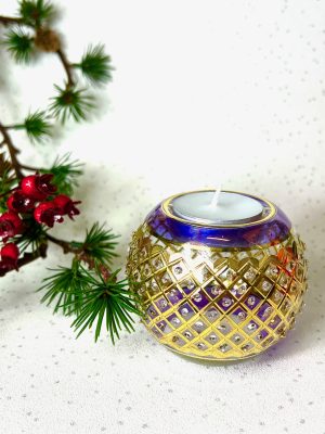Lattice Dot Tealight (L) ~ Purple