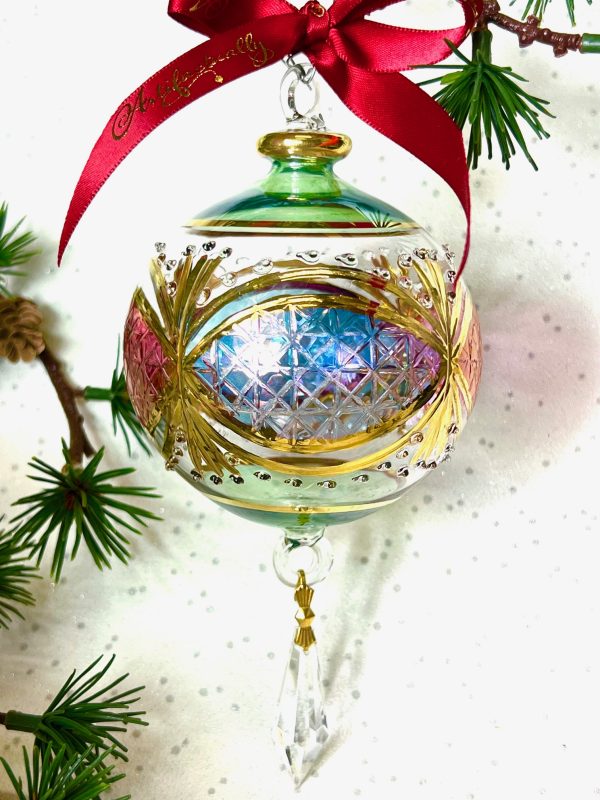 Victorian Swag Crystal (L) ~ Green/Blue/Pink