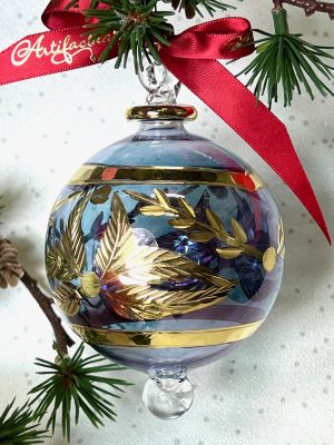 Feather Ornament (L) ~ Ice Blue