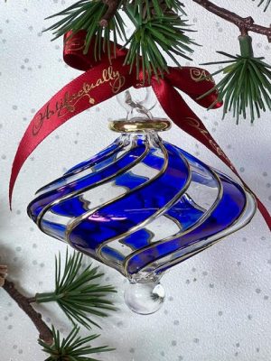 Marquise Ornament (L) ~ Blue