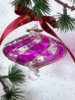 Marquise Dot Ornament (L) ~ Purple