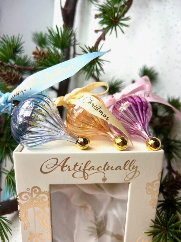 Baby’s 2025 Swirl Cone Ornament (XS) ~ Blue - Image 7