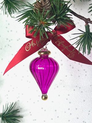 Swirl Cone Ornament -(XS) ~ Bright Pink
