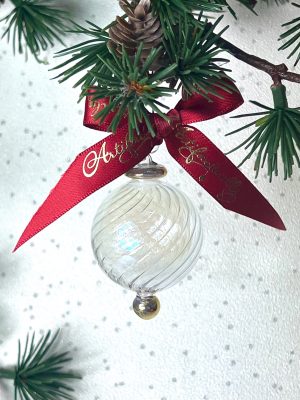 Swirl Ball Ornament (XS,S,L,XL) ~ Clear/Gold