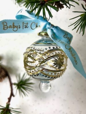 Baby’s 2024 Victorian Star ornament (S) ~ Blue/Gold
