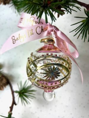 Baby’s 2024 Victorian Star ornament (S) ~ Pink/Gold