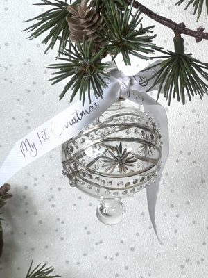 Baby’s 2025 Victorian Star ornament (S) ~ Silver