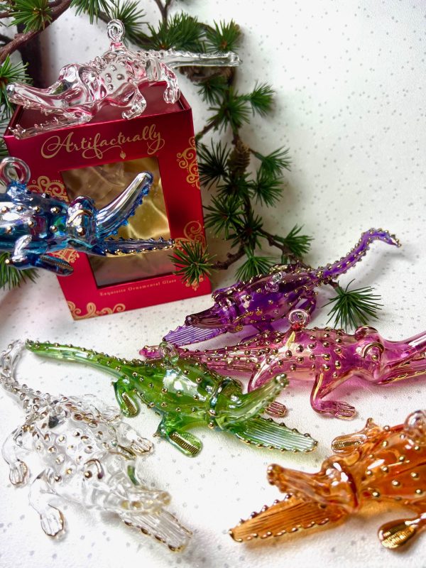 Mr Crocodile Ornament (L) ~ Pink - Image 2