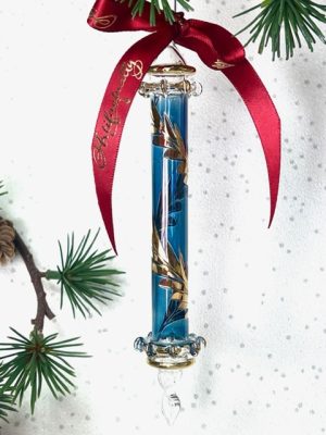 Candle Leaf Ornament (M) ~ Blue