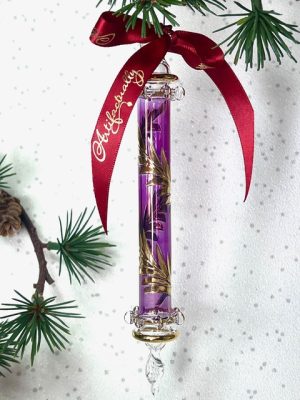 Candle Leaf Ornament (M) ~ Purple