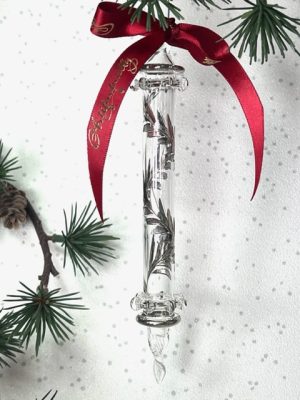 Candle Leaf Ornament (M) ~ Silver