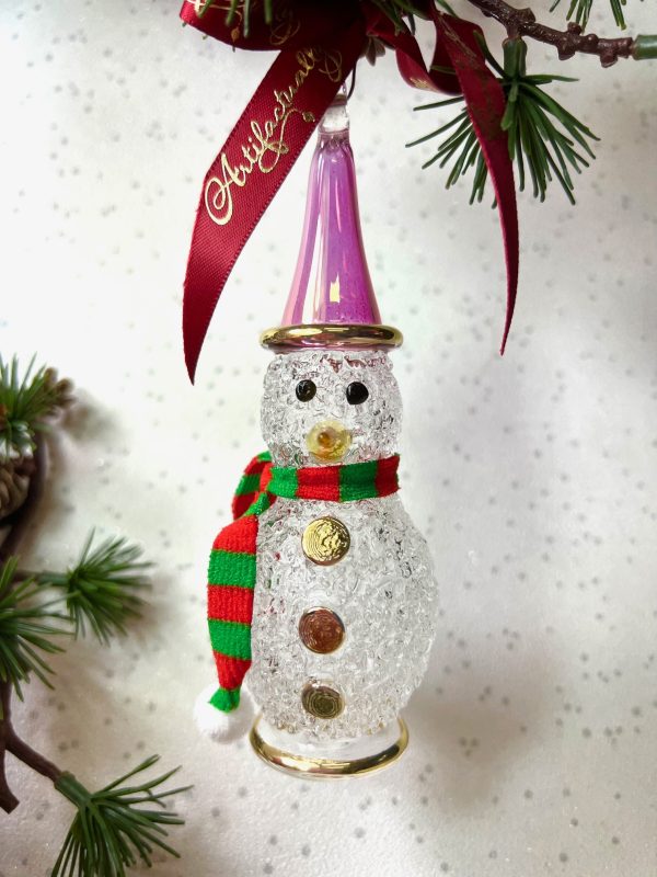 Frosty Snowman Scarf (L) ~ Pink
