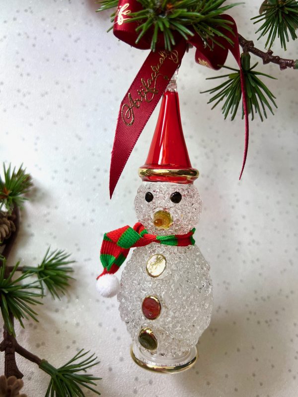 Frosty Snowman Scarf (L) ~ Red
