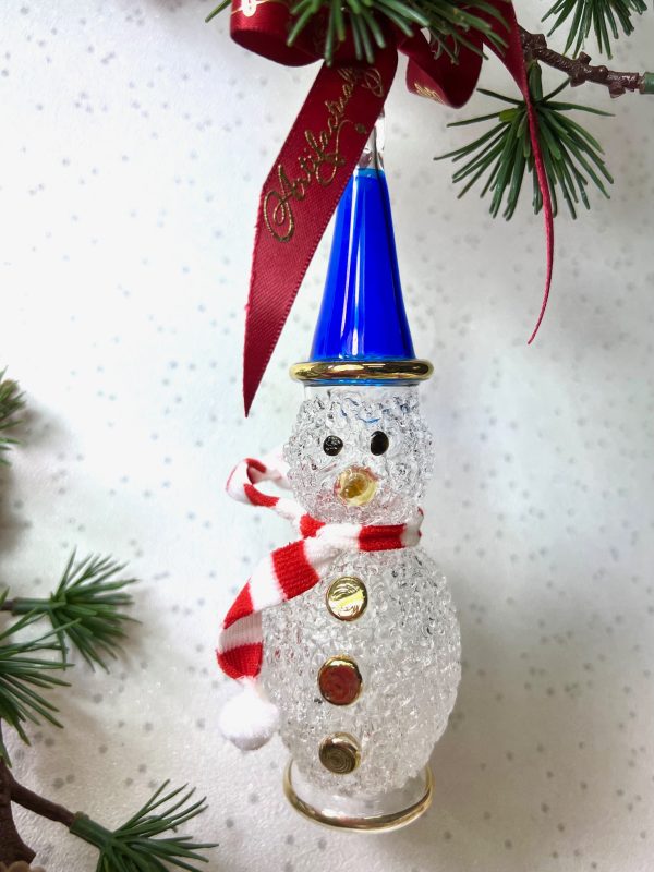 Frosty Snowman Scarf (L) ~ Blue