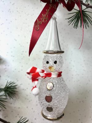 Frosty Snowman Scarf (L) ~ Silver