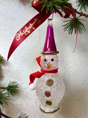 Frosty Snowman Scarf (L) ~ Purple