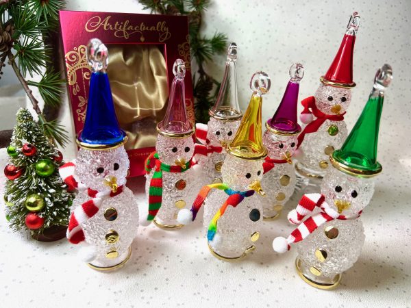 Frosty Snowman Scarf (L) ~ Green - Image 2