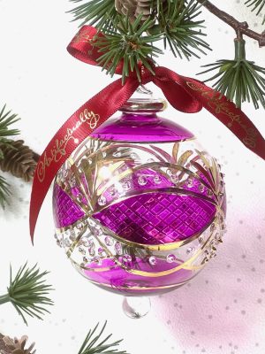 Victorian Optic Bauble (L) ~ Purple
