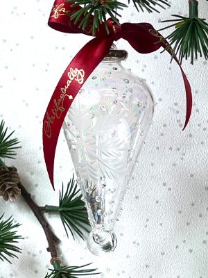 Snowflake Dot Cone (M) ~ Clear/Silver