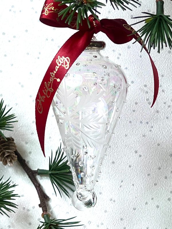Snowflake Dot Cone (M) ~ Clear/Silver