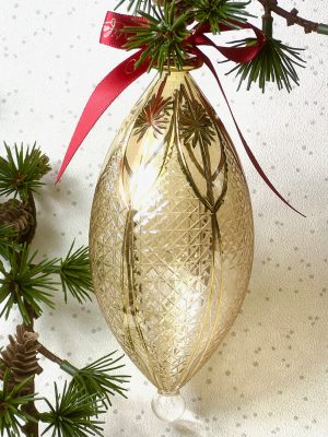 Etched Ovoid (L) ~ Gold