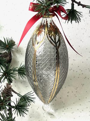 Etched Ovoid (L) ~ Smokey Grey