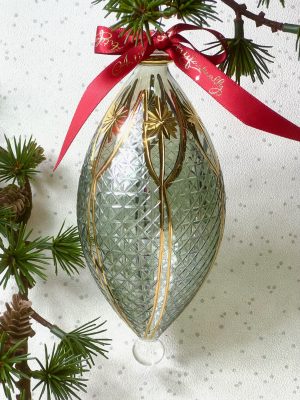 Etched Ovoid (L) ~ Green