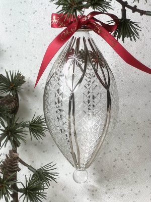 Etched Ovoid (L) ~ Silver