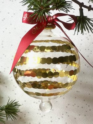 Saturn Ornament (L) ~ Gold