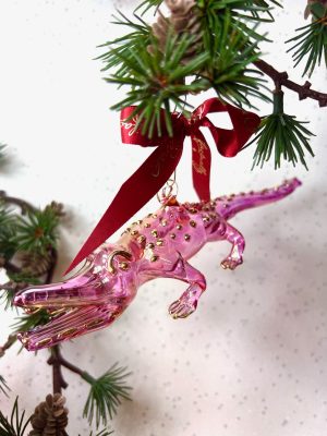 Mr Crocodile Ornament (L) ~ Pink