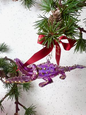 Mr Crocodile Ornament (L) ~ Purple
