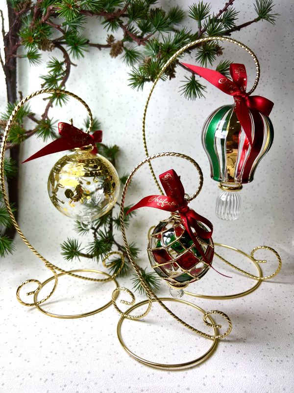 1 Arm Ring Cradle Ornament Stand (X-Large 12”) ~ Gold - Image 2