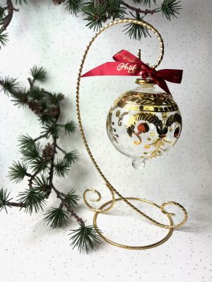 1 Arm Ring Cradle Ornament Stand (Medium - 9”) ~ Gold