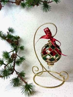 1 Arm Ring Cradle Ornament Stand (Small - 7”) ~ Gold