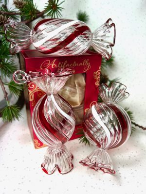 Jumbo Sweets (L) ~ Red/White (Set of 3)