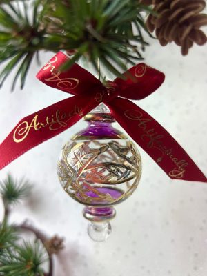 Victorian Etched Ornament (XS) ~ Purple
